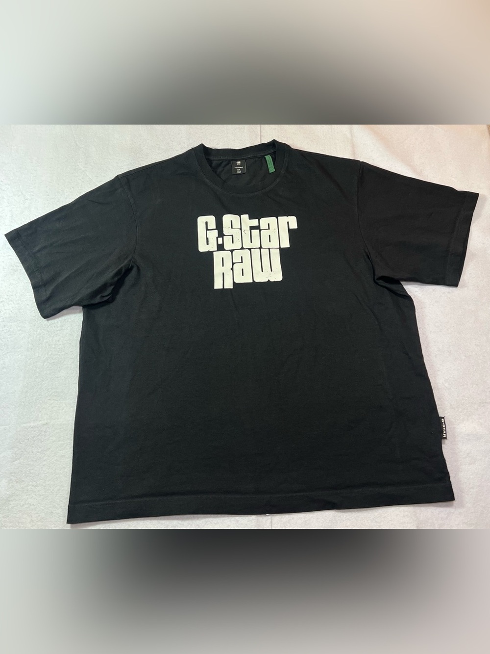 G-Star Raw Unisex Radio Boxy T-Shirt Graphic Logo Top Organic Cotton,Black,XXL